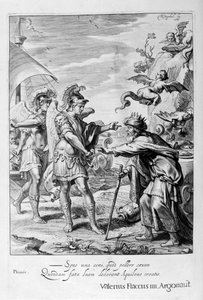 Phineus wird von den Harpyien durch Kalais und Zethes befreit, 1655 von Michel de Marolles