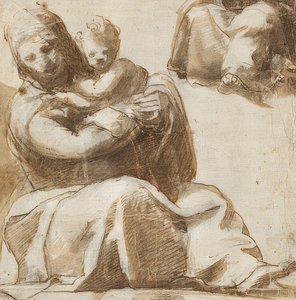 Sitzende Madonna mit Kind