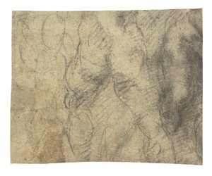 Männlicher Akt von hinten gesehen von Michelangelo Buonarroti
