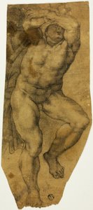 Aufsteigender männlicher Akt von Michelangelo Buonarroti