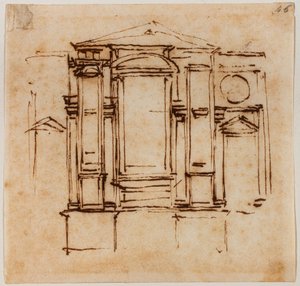 Entwurf für die Wandgräber der Medici-Päpste im Chor von San Lorenzo von Michelangelo Buonarroti