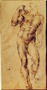Studie eines stehenden nackten Mannes