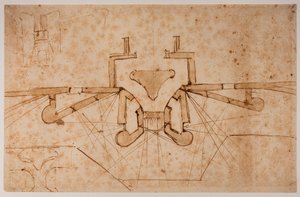 Befestigungsentwurf für ein Tor von Michelangelo Buonarroti