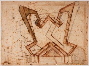 Befestigung des Tores zur Wiese von Michelangelo Buonarroti