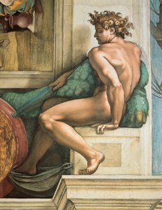 Ignudo Sixtinische Kapelle Decke im Vatikan, 1508-1512