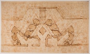 Plan der Befestigung eines Tores von Michelangelo Buonarroti