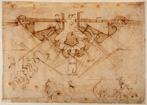 Projekt von Befestigungen für ein Tor von Michelangelo Buonarroti