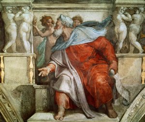 Propheten und Sibyllen: Ezechiel Decke der Sixtinischen Kapelle im Vatikan, 1508-1512