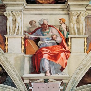 Propheten und Sibyllen: Joel, Sixtinische Kapelle Decke im Vatikan, 1508-1512