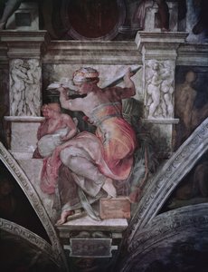 Sixtinische Kapelle: Libysche Sibylle (vor der Restaurierung)