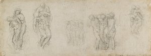 Studien für eine Pietà und eine Grablegung, 16. Jahrhundert von Michelangelo Buonarroti