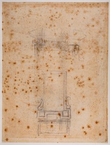 Studien eines Fensters und einer Tür für die Laurentianische Nische von Michelangelo Buonarroti