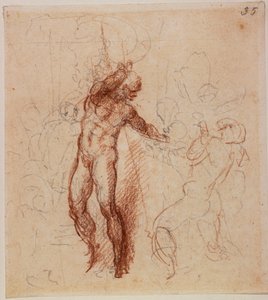 Studie für einen Christus in der Vorhölle von Michelangelo Buonarroti