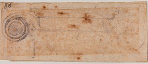 Studie eines ionischen Kapitells von Michelangelo Buonarroti