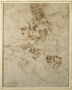 Studie eines jungen Mannes, sitzend von Michelangelo Buonarroti