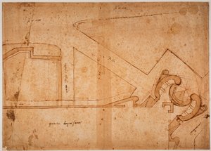 Studie der Befestigung des Allerheiligenwiesentors von Michelangelo Buonarroti