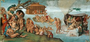 Die Sintflut, Sixtinische Kapelle Decke im Vatikan, 1508-1512
