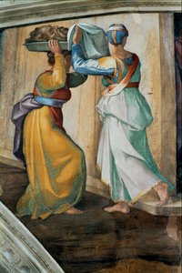 Die Sixtinische Kapelle; Deckenfresken nach der Restaurierung von Michelangelo Buonarroti