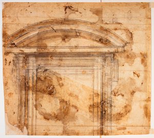 Fensterskizzen für San Giovanni dei Fiorentini von Michelangelo Buonarroti