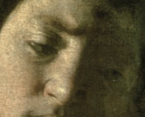 David mit dem Kopf von Goliath, 1606 (Detail) von Michelangelo Merisi Caravaggio