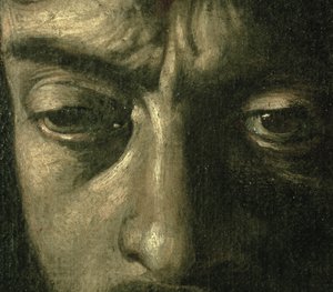 David mit dem Kopf von Goliath, 1606 (Detail) von Michelangelo Merisi Caravaggio