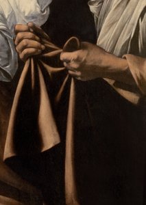 Detail des Dieners mit dem Kopfbeutel aus Judith und Holofernes, 1599 von Michelangelo Merisi Caravaggio