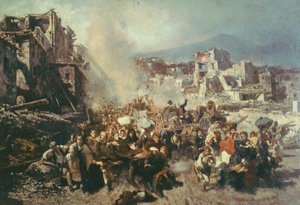 Erdbeben in Torre Del Greco von Michele Cammarano