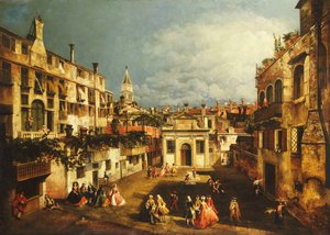 Der Campo San Gallo, Venedig, ca. 1740er von Michele Marieschi