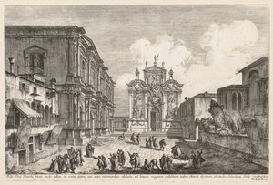 Ansichten von Venedig: Campo S. Rocco von Michele Marieschi