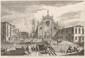 Ansichten von Venedig: Campo dei Frari von Michele Marieschi