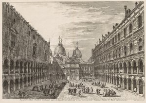 Ansichten von Venedig: Der Innenhof des Dogenpalastes von Michele Marieschi