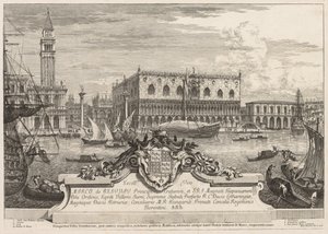 Ansichten von Venedig: Die Piazzetta und der Dogenpalast von Michele Marieschi
