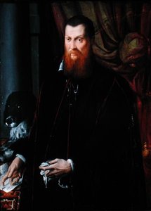 Ein Gentleman und sein Hund von Michele di Ridolfo Tosini