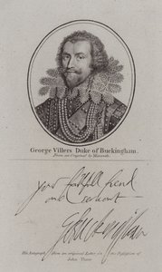 George Villiers, Herzog von Buckingham, englischer Höfling, Politiker und Favorit von König James I (Stich)