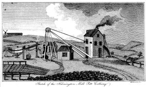 Skizze der Harrington Mill Pitt Colliery, County Durham