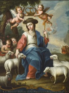 Die göttliche Schäferin (La divina pastora), ca. 1760 von Miguel Cabrera