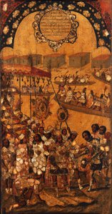 Die Eroberung Mexikos, Tafel X, ca. 1696-1715 von Miguel Gonzalez