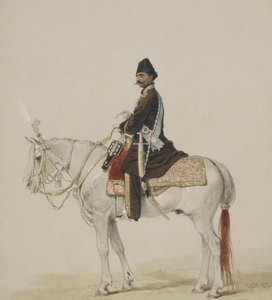 Reiterporträt von Naser al-Din Shah Qajar 1831-1896, 1873 von Mihaly von Zichy