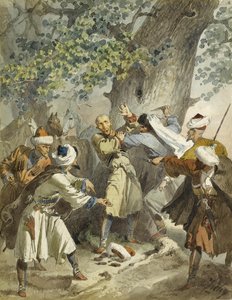 Hände hoch! Aus der Serie Szenen des Kaukasus von Mihaly von Zichy