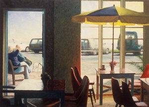 Alle außerhalb des Cafés von Mike Briscoe