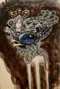 Entwurf für einen ornamentalen Kamm für Prinzessin Maria Tenisheva, ca. 1900-10