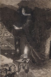 Illustration zum Gedicht Der Dämon von Michail Lermontow, 1890-1900 von Mikhail Aleksandrovich Vrubel