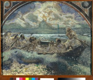 Jesus geht auf dem Wasser von Mikhail Aleksandrovich Vrubel