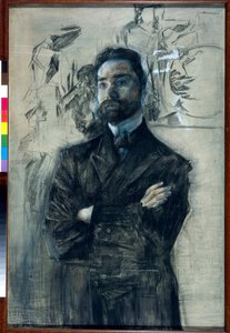 Porträt des Dichters Valeri Iakovlevitch Brioussov (1873-1924)