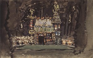Bühnenbild für die Oper Hänsel und Gretel von E. Humperdinck, 1895 von Mikhail Aleksandrovich Vrubel