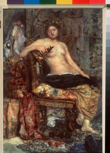 Ein Modell in einer Renaissance-Möblierung von Mikhail Aleksandrovich Vrubel
