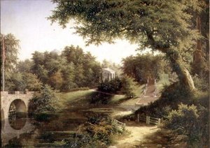Ansicht in den Gärten von Pawlowsk von Mikhail Ivanovich Lebedev