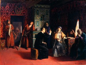 Marina Mniszech mit ihrem Vater unter Arrest, 1883