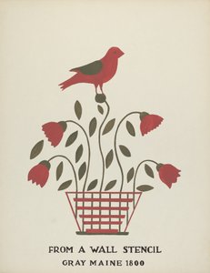 Design aus Gray, Maine 1800 (Nr. 2): Aus dem vorgeschlagenen Portfolio "Maine Wall Stencils" von Mildred E. Bent