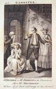 Mr Kemble und Mrs Siddons in den Rollen von Mr und Mrs Beverley, Frontispiz zu 